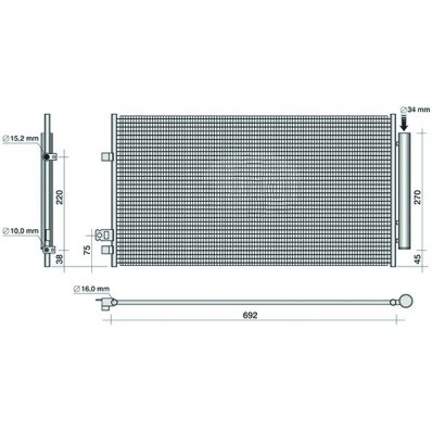 Condensatore per JEEP RENEGADE dal 2018 Codice OEM 51966751