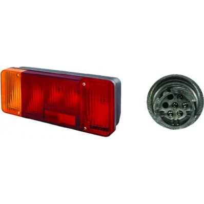 Fanale posteriore cassonato 1 connessione a vite per IVECO DAILY dal 2000 al 2006 lato sinistro guidatore Codice OEM 500356783