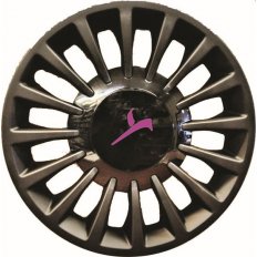 Coppa ruota diametro 15 logo rosa per LANCIA YPSILON dal 2011 al 2015